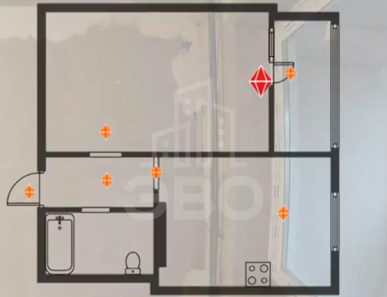 однокомнатная квартира в Санкт-Петербурге по адресу: Королева пр-кт., 69