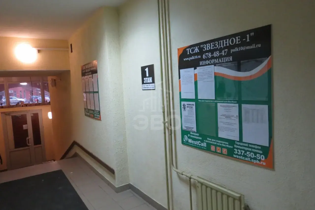 двухкомнатная квартира в Санкт-Петербурге по адресу: Пулковская ул., 10, к 2