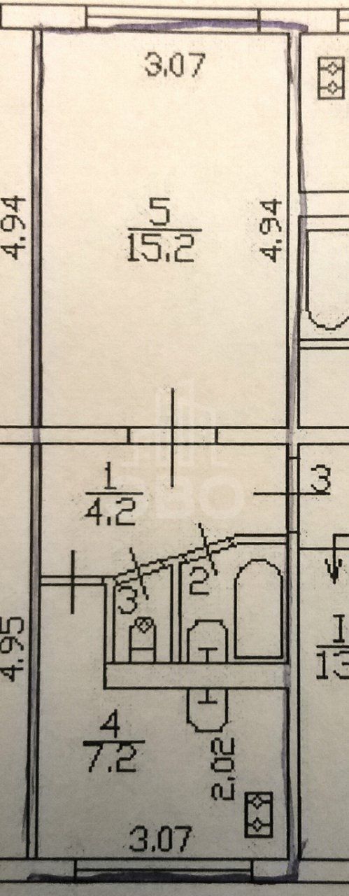 однокомнатная квартира в Санкт-Петербурге по адресу: Пискаревский пр-кт., 17, к.2