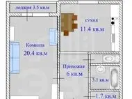 однокомнатная квартира в Санкт-Петербурге по адресу: Комендантский пр-кт., 50, к 1