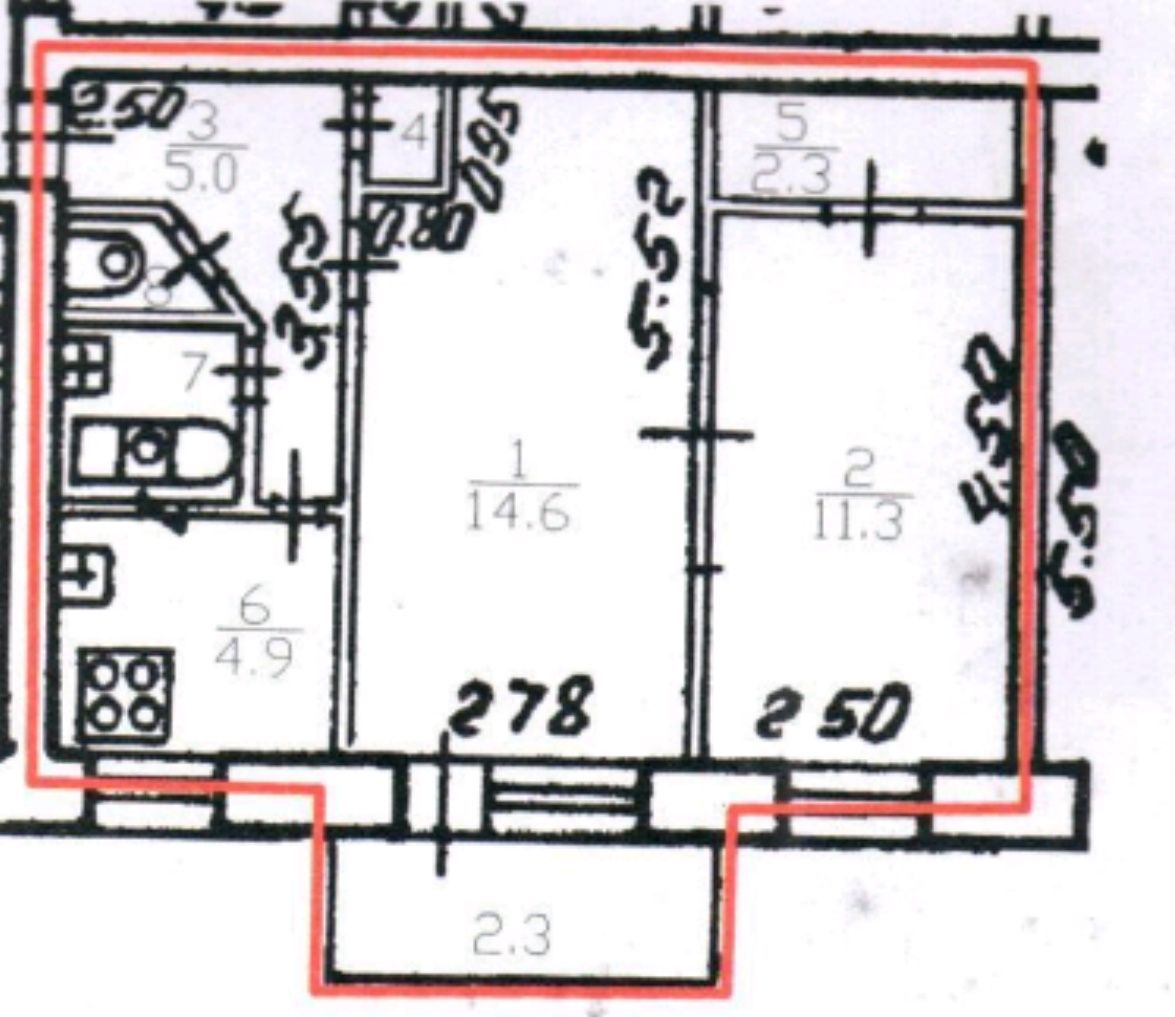 двухкомнатная квартира в Санкт-Петербурге по адресу: Маршала Говорова ул., 32
