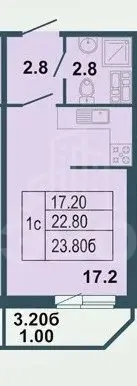 однокомнатная квартира в Санкт-Петербурге по адресу: Бабушкина ул., 82