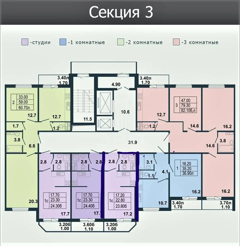 однокомнатная квартира в Санкт-Петербурге по адресу: Бабушкина ул., 82