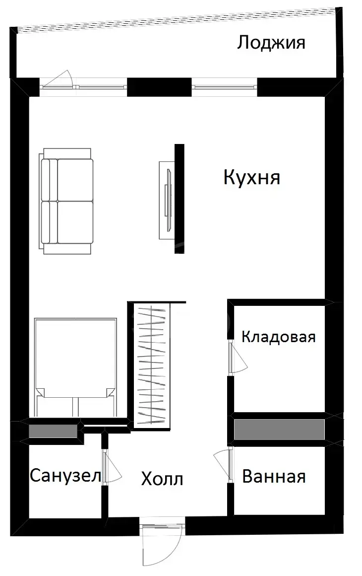однокомнатная квартира в Санкт-Петербурге по адресу: Обуховской Обороны проспект, 138, к 2