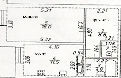 однокомнатная квартира в Санкт-Петербурге по адресу: Верности ул., 17