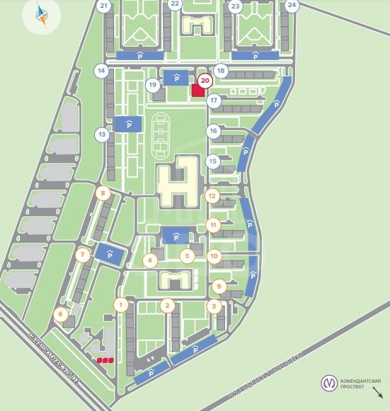 однокомнатная квартира в Санкт-Петербурге по адресу: Лидии Зверевой ул., 3, к 4