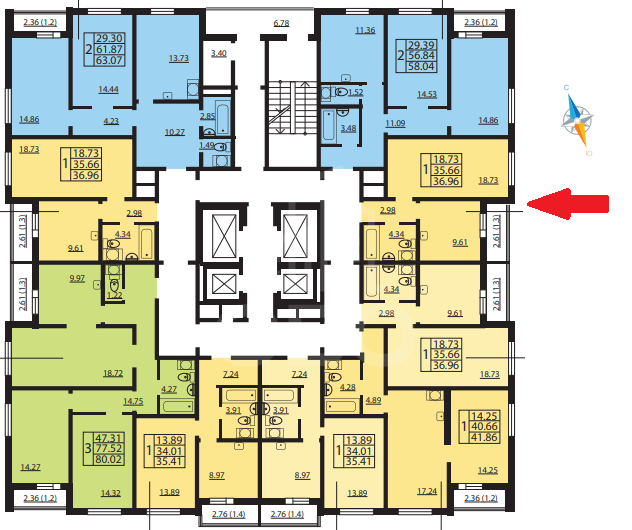 однокомнатная квартира в Санкт-Петербурге по адресу: Лидии Зверевой ул., 3, к 4
