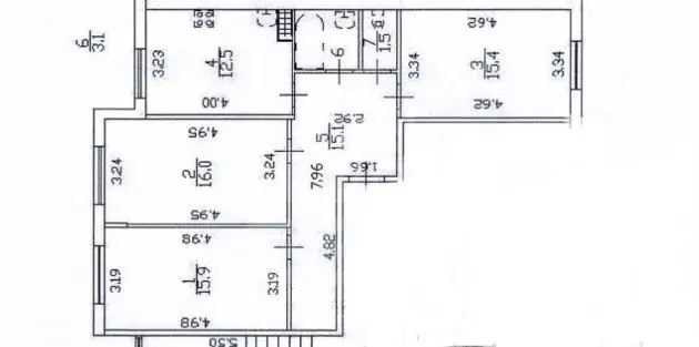 трехкомнатная квартира в Санкт-Петербурге по адресу: Колпинское ш., 38, к 1
