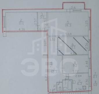 комната в Санкт-Петербурге по адресу: Луначарского проспект, 56, к 1