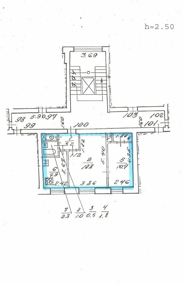двухкомнатная квартира в Санкт-Петербурге по адресу: Ленинский проспект, 124, к 1