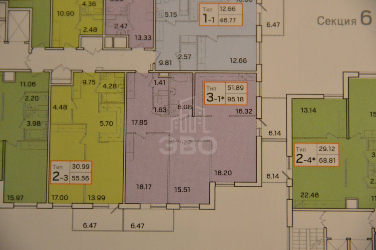 трехкомнатная квартира в Санкт-Петербурге по адресу: Реки Смоленки наб., 35, к 1