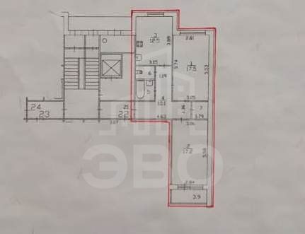 двухкомнатная квартира в Санкт-Петербурге по адресу: Прибрежная ул., 8, к 4