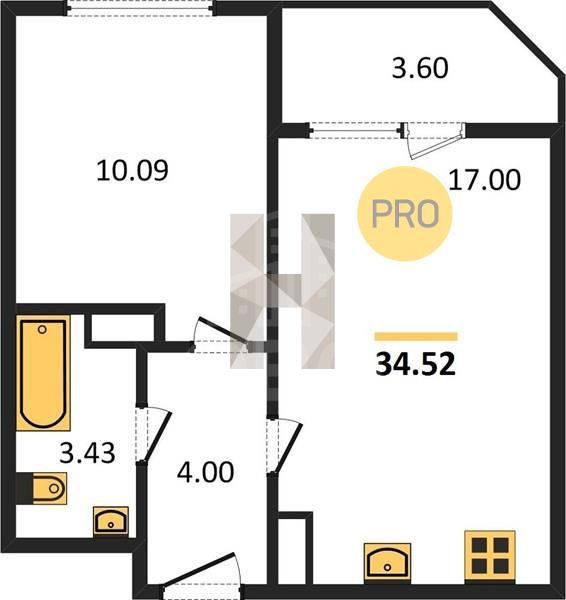 однокомнатная квартира в Санкт-Петербурге по адресу: Предпортовый 1-й проезд, 11