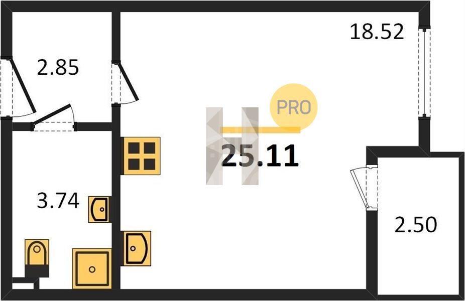 однокомнатная квартира в Санкт-Петербурге по адресу: Ветеранов проспект, 171