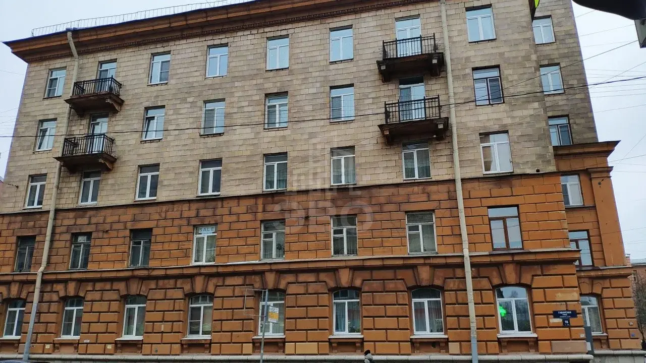 двухкомнатная квартира в Санкт-Петербурге по адресу: Гаванская ул., 16