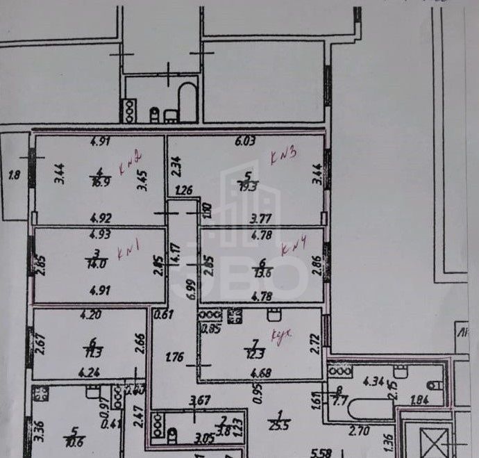 четырехкомнатная квартира в Санкт-Петербурге по адресу: Тихоокеанская ул., 1, к 1