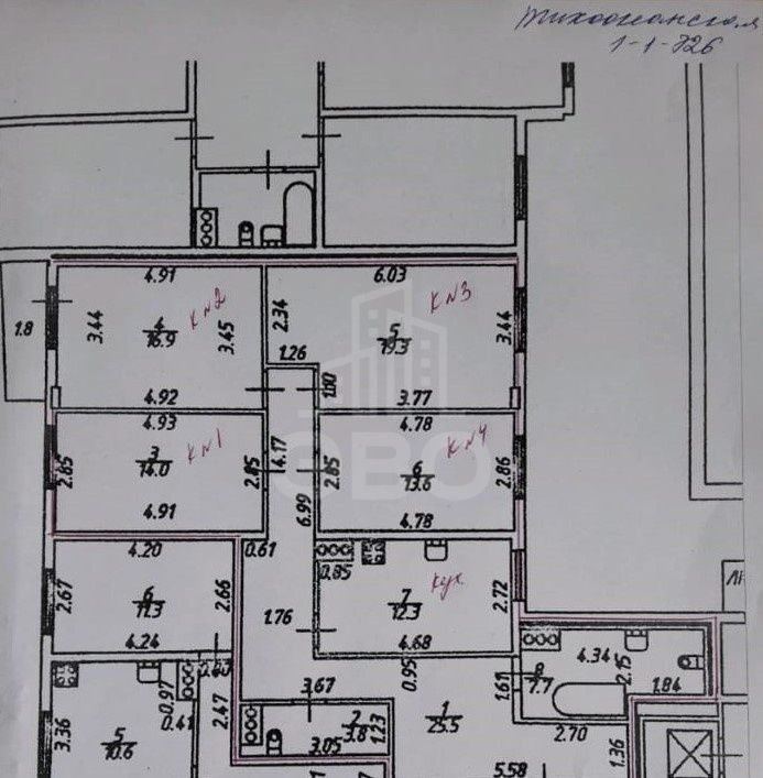четырехкомнатная квартира в Санкт-Петербурге по адресу: Тихоокеанская ул., 1, к 1