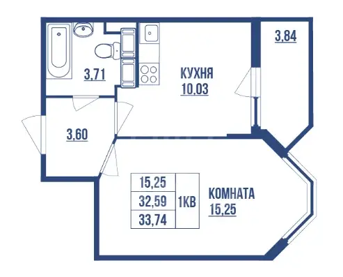 однокомнатная квартира в Санкт-Петербурге по адресу: Лётчика Лихолетова ул., 14