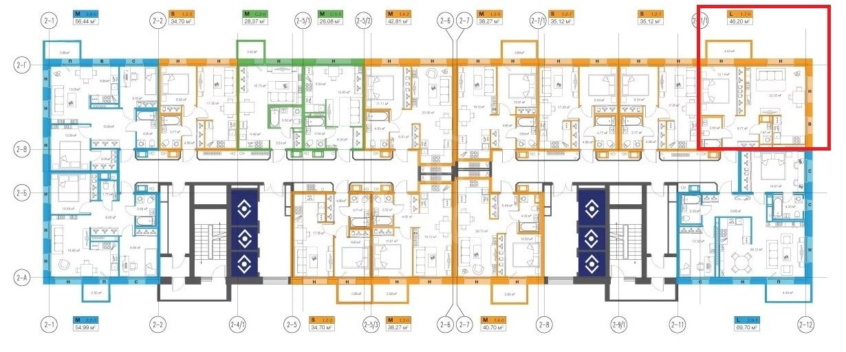 однокомнатная квартира в Санкт-Петербурге по адресу: Комендантский проспект, 58