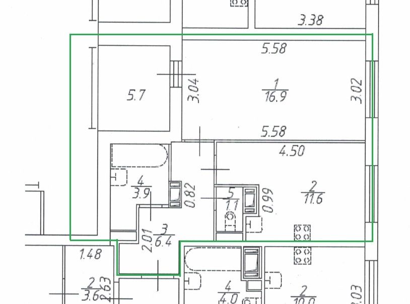 однокомнатная квартира в Санкт-Петербурге по адресу: Ветеранов проспект, 169, к 1
