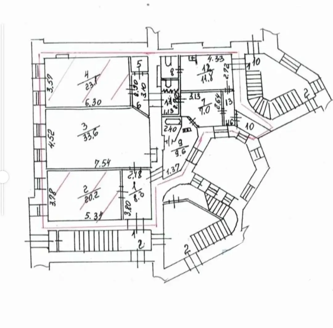 трехкомнатная квартира в Санкт-Петербурге по адресу: Реки Фонтанки наб., 183
