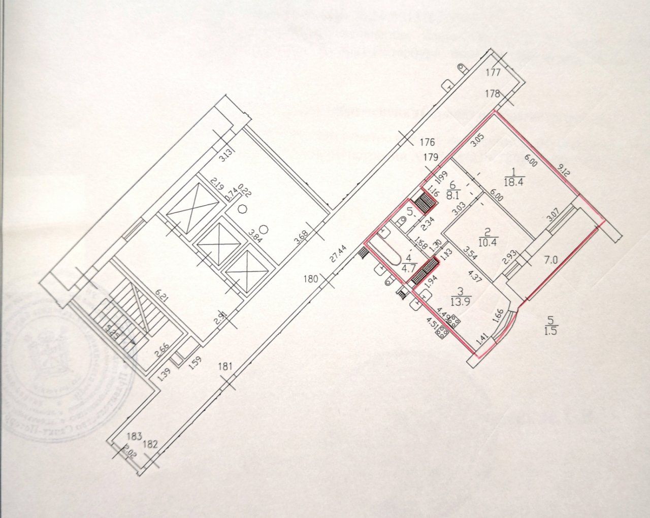 двухкомнатная квартира в Санкт-Петербурге по адресу: Михаила Дудина ул., 25, к 1