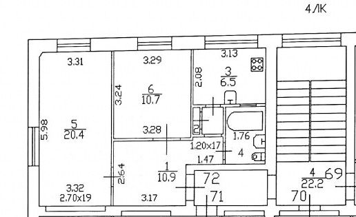 двухкомнатная квартира в Санкт-Петербурге по адресу: Седова ул., 77