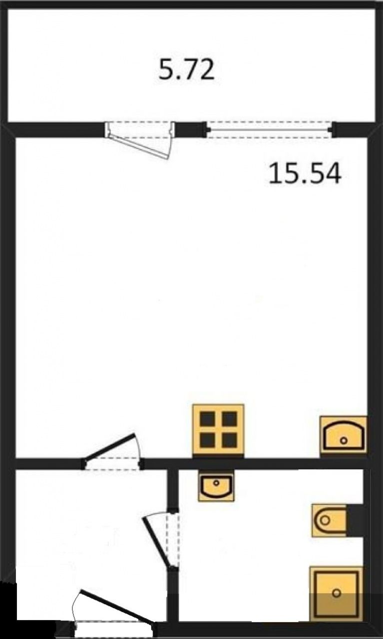 однокомнатная квартира в Санкт-Петербурге по адресу: Октябрьская наб., 44, к 1