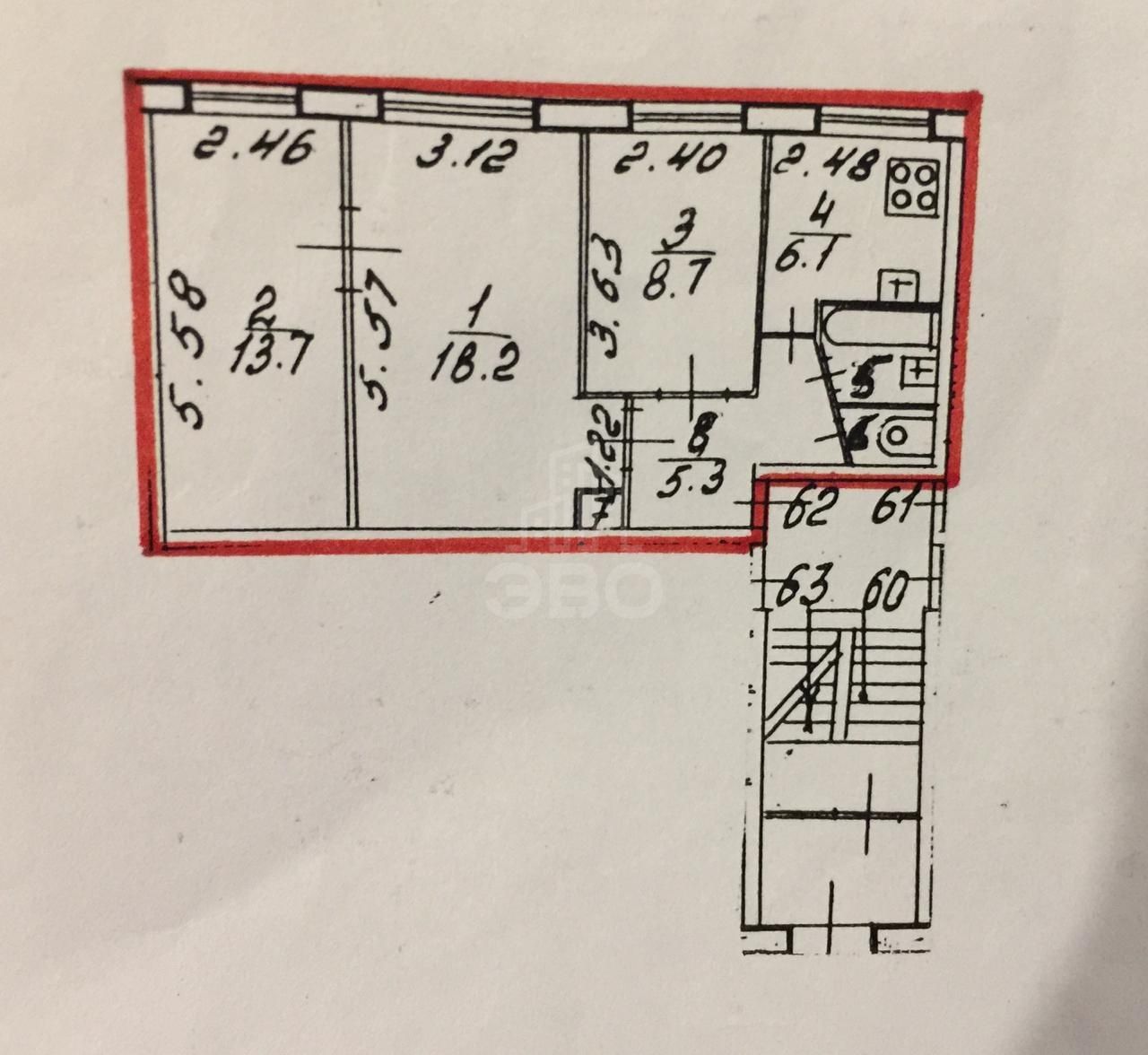 трехкомнатная квартира в Санкт-Петербурге по адресу: Авангардная ул., 5