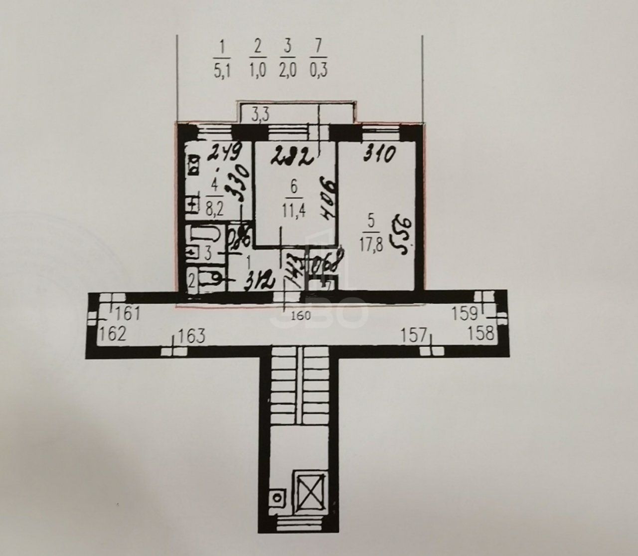 двухкомнатная квартира в Санкт-Петербурге по адресу: Космонавтов проспект, 64, литера А