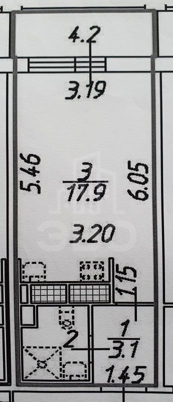 однокомнатная квартира в Санкт-Петербурге по адресу: Адмирала Черокова ул., 18, к 2