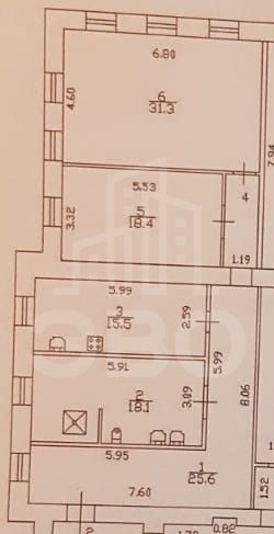 двухкомнатная квартира в Санкт-Петербурге по адресу: Стачек проспект, 38, литера а