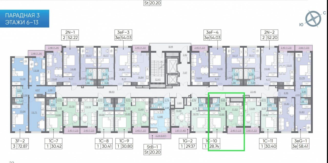 однокомнатная квартира в Санкт-Петербурге по адресу: Пискаревский проспект