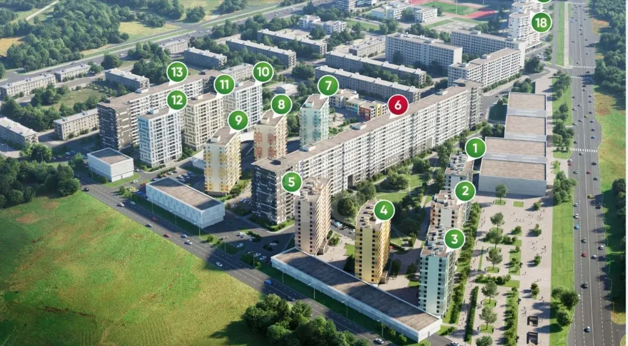 однокомнатная квартира в Санкт-Петербурге по адресу: Пискаревский проспект, 145