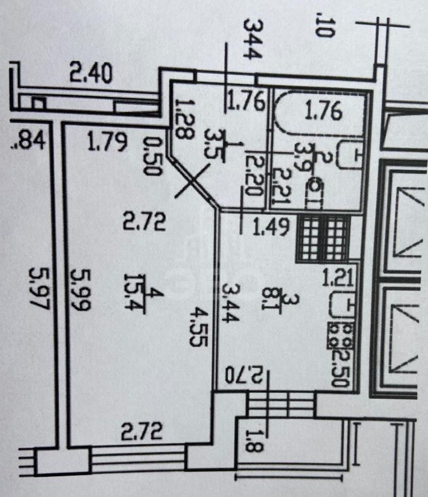 однокомнатная квартира в Санкт-Петербурге по адресу: Русановская ул., 18, к 3
