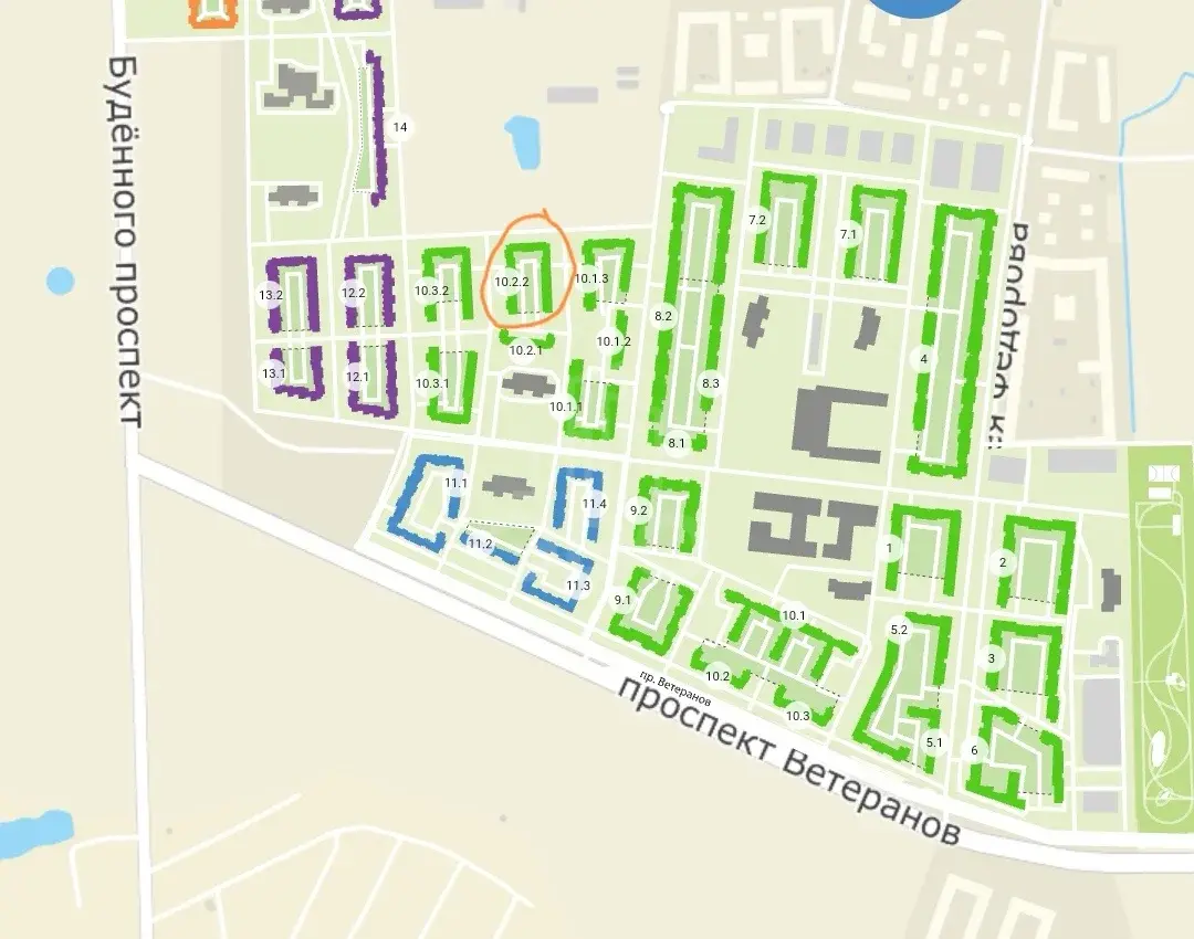 однокомнатная квартира в Санкт-Петербурге по адресу: Генерала Кравченко ул., 3, к 2