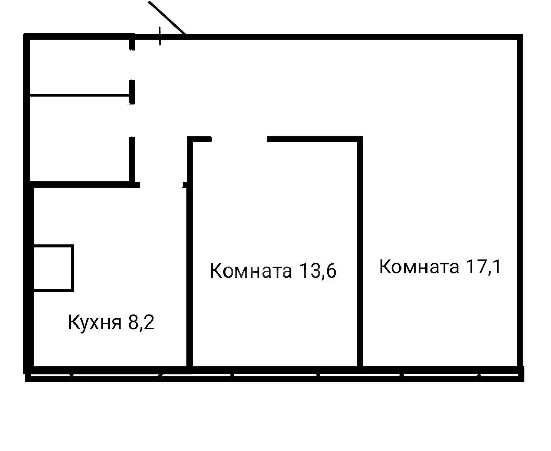 двухкомнатная квартира в Санкт-Петербурге по адресу: Здоровцева ул., 31, к 1