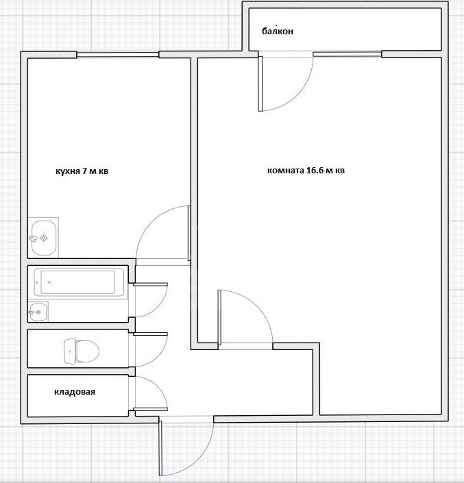 однокомнатная квартира в Санкт-Петербурге по адресу: Наставников проспект, 20, к 2