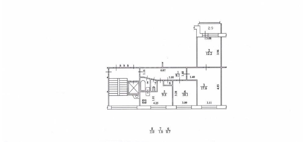 трехкомнатная квартира в Санкт-Петербурге по адресу: Бухарестская ул., 67, к 1, литера А