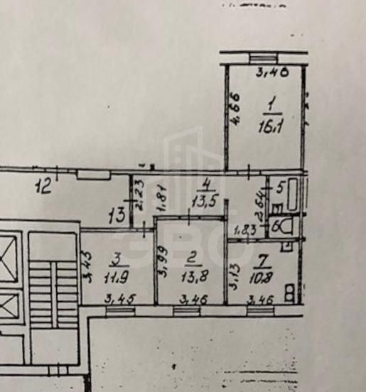 трехкомнатная квартира в Санкт-Петербурге по адресу: Камышовая ул., 2, к 1