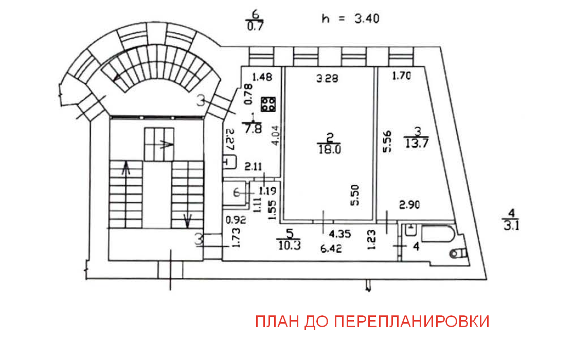 двухкомнатная квартира в Санкт-Петербурге по адресу: Перекопская ул., 3, литера А