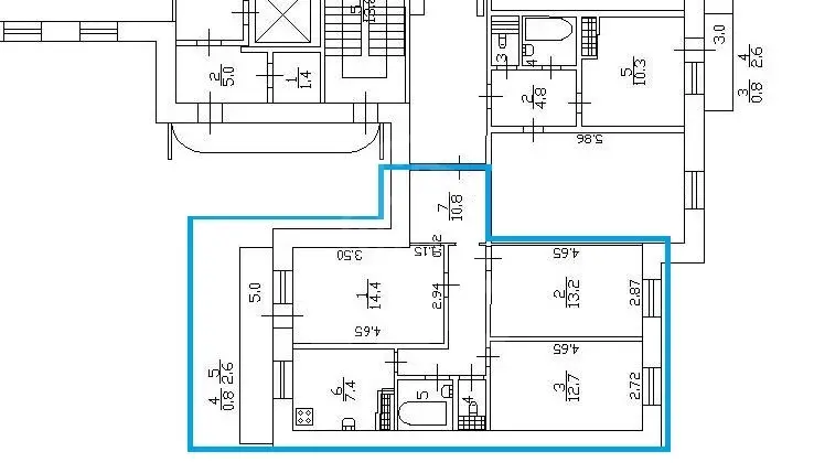 трехкомнатная квартира в Санкт-Петербурге по адресу: Ленинский проспект, 79, к 1