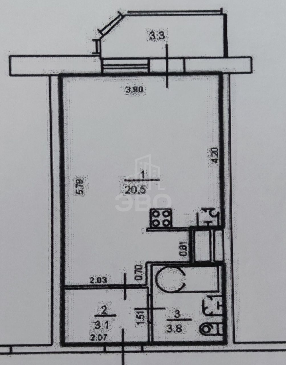 однокомнатная квартира в Санкт-Петербурге по адресу: Русановская ул., 11, литера А