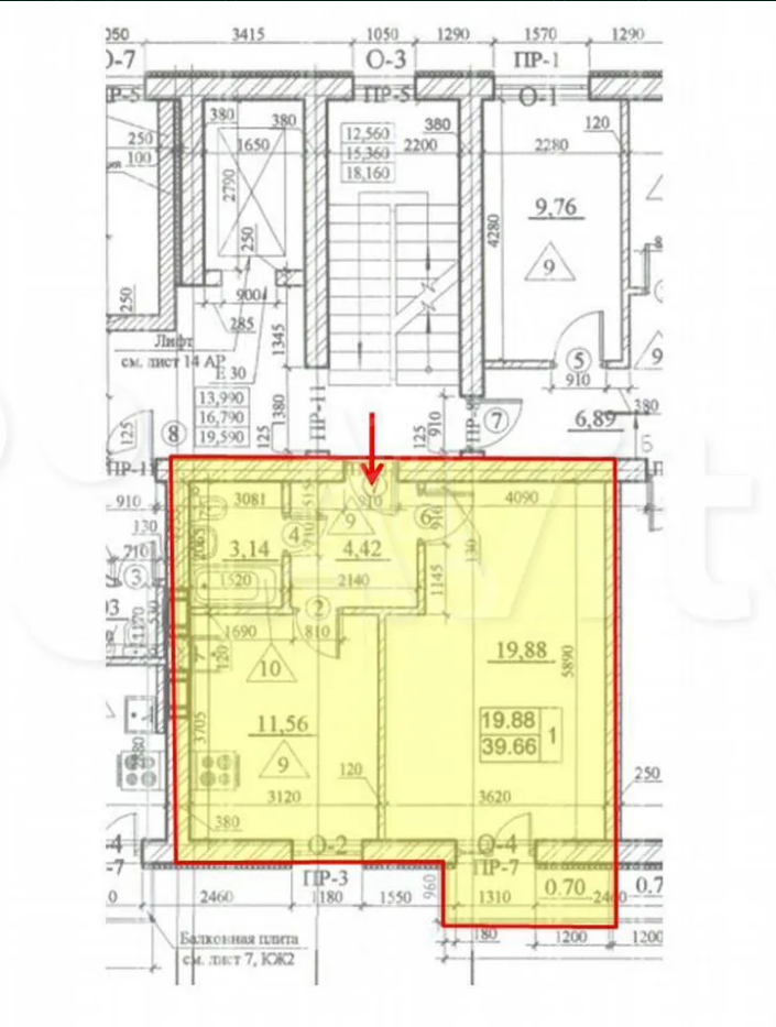 однокомнатная квартира в Санкт-Петербурге по адресу: Московское ш., 256, к 4