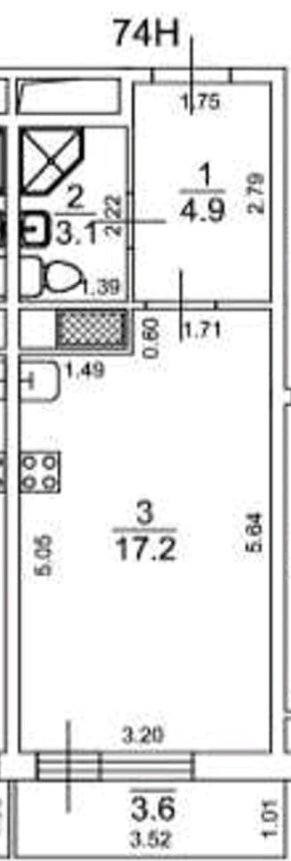 однокомнатная квартира в Санкт-Петербурге по адресу: Детский пер., 2, к 1