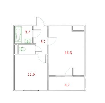 однокомнатная квартира в Санкт-Петербурге по адресу: Верхне-Каменская ул., 7, к 1, литера А