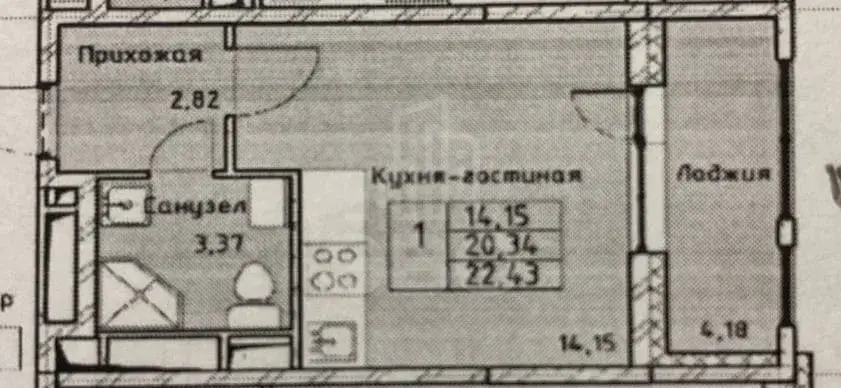 однокомнатная квартира в Санкт-Петербурге по адресу: Планерная ул., 93
