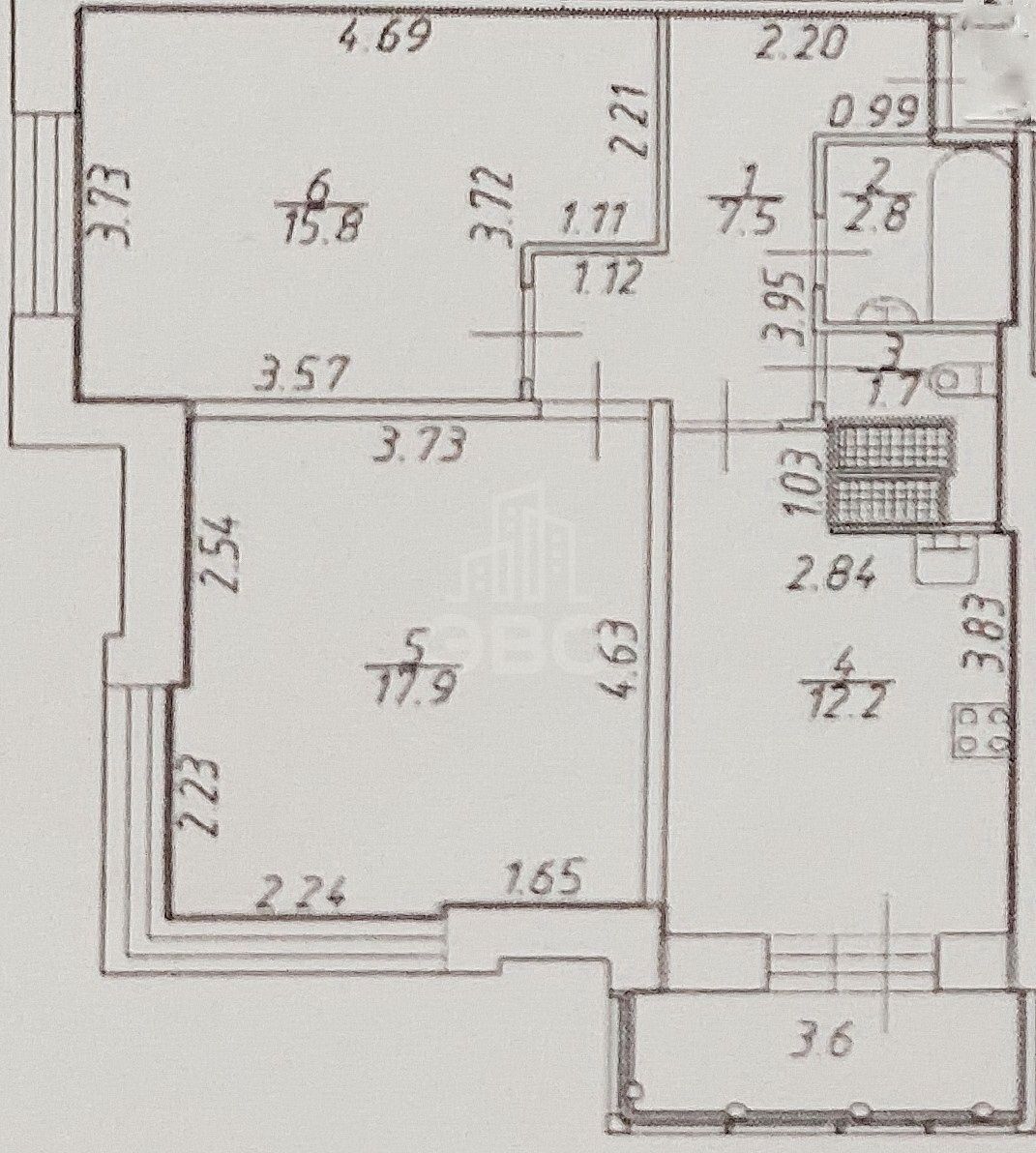 двухкомнатная квартира в Санкт-Петербурге по адресу: Екатерининский проспект, 2, к 1