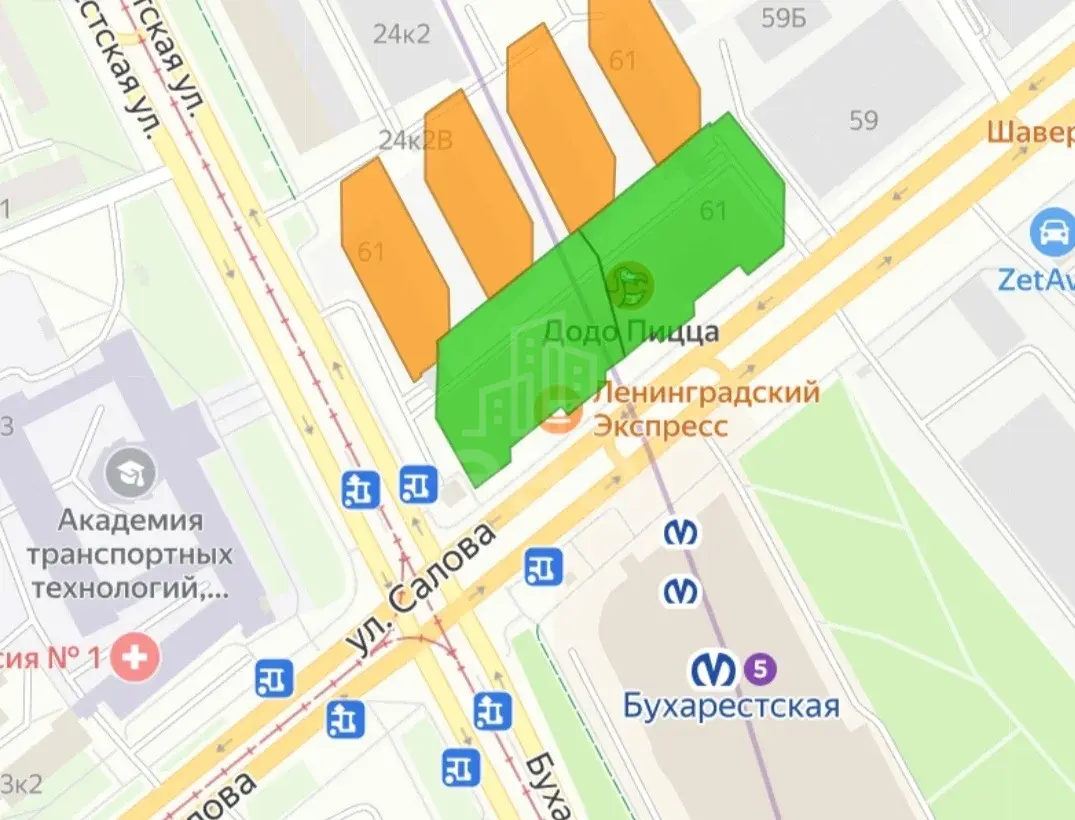 однокомнатная квартира в Санкт-Петербурге по адресу: Салова ул., 61, литера А
