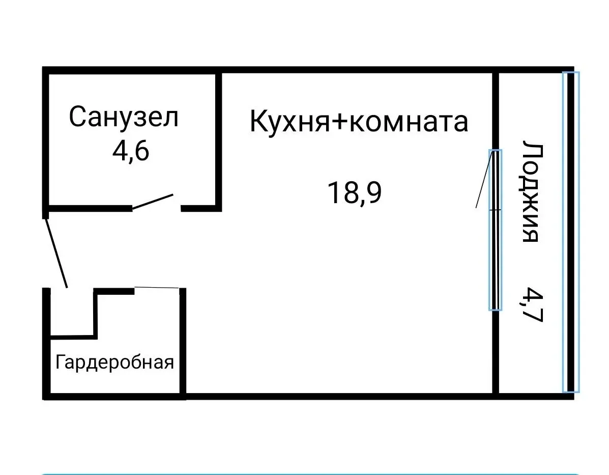 однокомнатная квартира в Санкт-Петербурге по адресу: Европейский проспект, 18, к 2